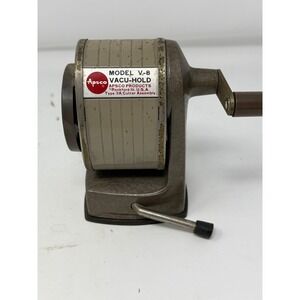 Vintage‎ Apsco Model V-8 Vacu-Hold pencil sharpener. Heavy